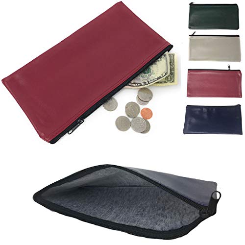 4 Piece Set PM Company Security Bank Deposit Bag/Utility Zipper Coin Bag/Cash Bag/Money Holder Pouch Safe Money Organizer Bag / 11 X 5.5 Inches (FREE RETURN) (4 Envelope - 1 of Each Color)3