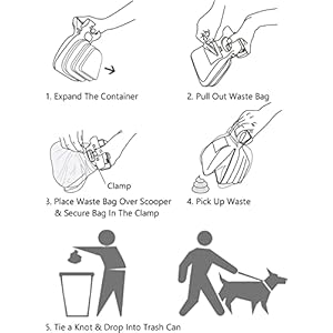 Refill Bags for Pooper Scooper – suitable for Medium, Large and 360 Scoopers (6 rolls of Poop Bags for DOGOPAL Pooper Scooper)