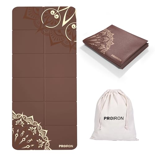 PROIRON Yogamatte Faltbar, Reise Yogamatte rutschfest & leicht...