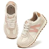 somiliss Wide Toe Box Shoes for Women Microfiber Leather Suede Patchwork Non-Slip Casual Walking Shoes Comfortable Gym Tennis Running Shoes Workout Womens Fashion Sneakers Pink