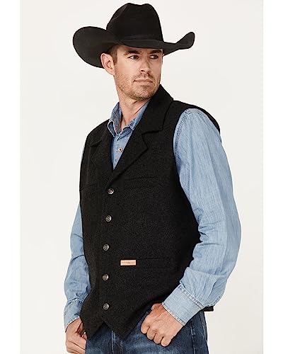 Panhandle Powder River Men's Black Solid Montana Vest3
