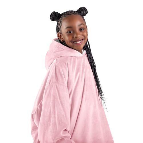 Image of Bare Home Wearable Blanket Hoodie - Soft Plush Sherpa - Warm and Cozy - Oversized Wearable Blanket