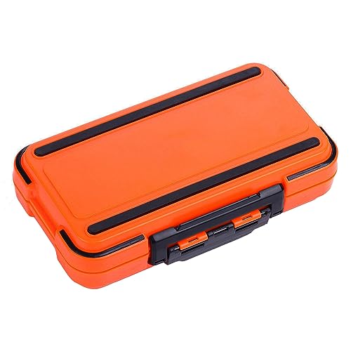 Fishing Tackle Box Organizer Portable Waterproof, Airtight Anti-wear Tackle Storage Boxes with Adjustable Dividers, Fishing Tackle and Gear Box Container for Lures and Accessories-Large Orange