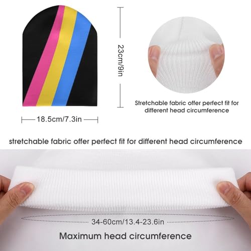 Pansexual Pride LGBTQ Kids Beanie Hat for for Girls Boys Children Cap Winter Knitted Chemo Cancer Headwear Accessories Gifts Decoration Black2