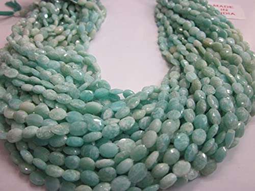 Amazonite ovale facettée perles naturelles 5-7mm pour création de bijoux DIY fait main
