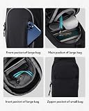 WATERFLY Brusttasche Schultertasche Umhängetasche Herren Klein Männerhandtasche Sling Bag Damen Tasche Messenger Crossbody Bag Crossbag für Outdoor-Sportarten Reise Radfahren Wandern