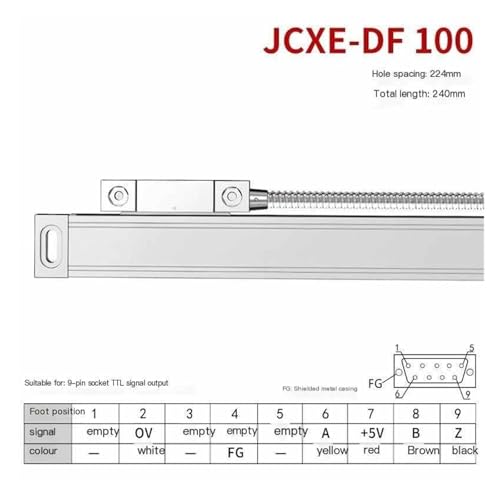 Báscula electrónica JCXE-DF 100mm para fresadora y rectificadora con sensor de desplazamiento PLC 3