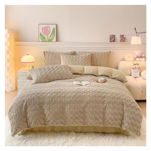 Juego de ropa de cama de velvet para otoño invierno fundas de edredón para hogar