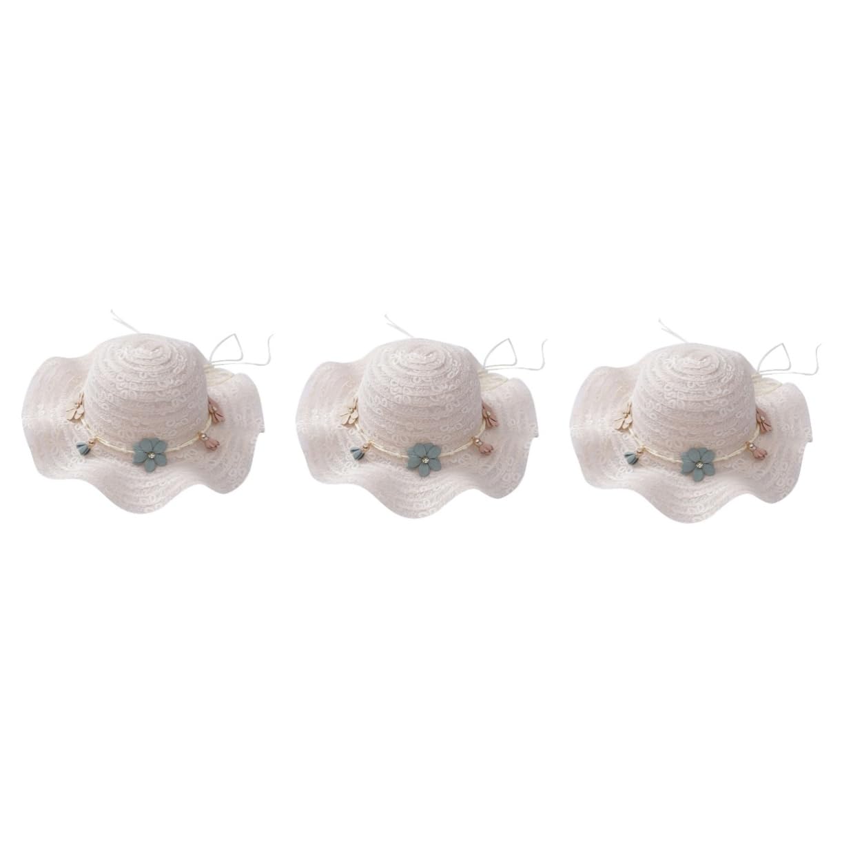 Holibanna 3pezzi Cappello Sole per Cappello Visiera Protezione UV Design per e attività all Colore Latte