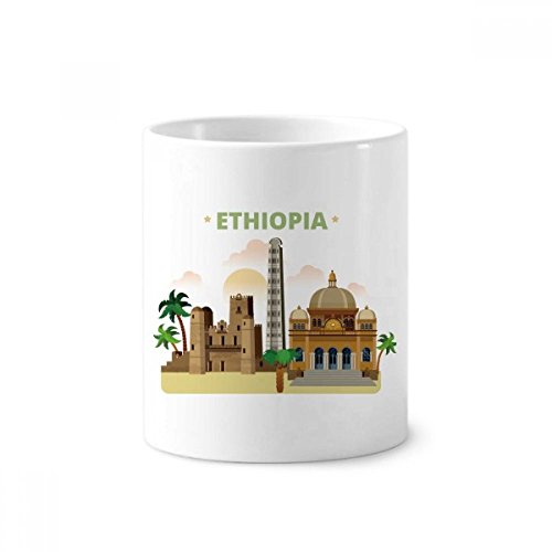 Mug Blanc City Château Éthiopie Céramique Anti-Bazar Bureau Tasse 350 ml Pratique