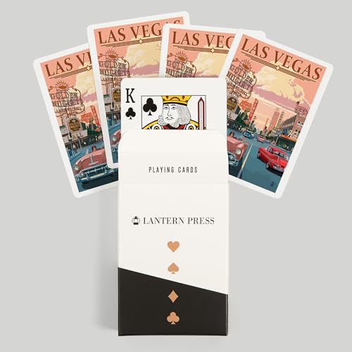 Lantern Press Las Vegas Naipes Poker 52 cartas miniatura 6