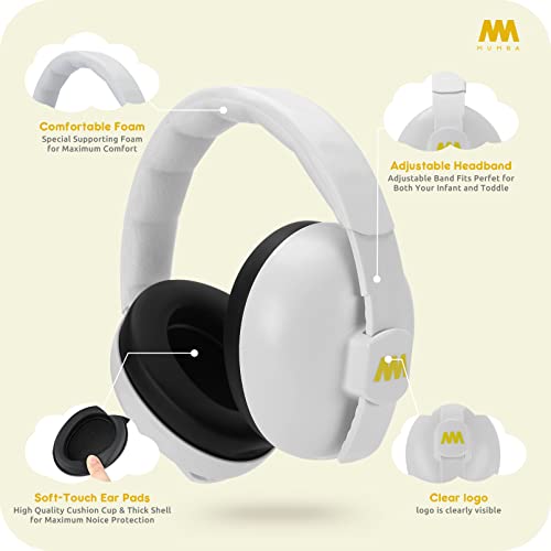 Image of mumba Baby Ear Protection Noise Cancelling Headphones for Babies and Toddlers Baby Earmuffs - Ages 3-24+ Months