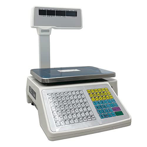 Báscula digital comercial 33 lb con impresora y display miniatura 4