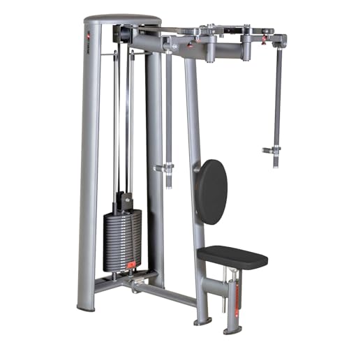 Sport-Thieme Butterfly Butterfly Reverse-Maschine OV | Oberer Rücken Training, Schwierigkeit einstellbar | 100 kg Steckgewicht | Silber Schwarz | Metall Kunstleder 130x140x200 cm
