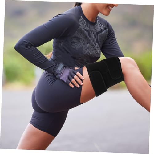 Faja compresiva ajustable para muslo Healifty negro miniatura 7