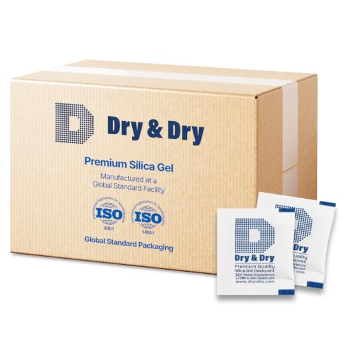 Dry &amp; Dry 1 Gram [5000 Packets] Silica Gel Packets Desiccants, Silica Packets - Rechargeable Moisture Absorbers for Food Storage, Electronics, 3D Filament &amp; Safes
