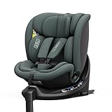 OWEN 360Comfy Kindersitz 360° Drehbar Isofix | ECE R129 i-Size (40-150 cm) | 0-12 Jahre (0-36 kg) | Reboarder mit Seitenaufprallschutz & Sonnenverdeck (Grün)