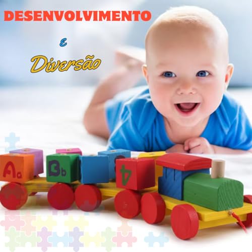 Brinquedo Educativo Trenzinho Montessori Sensorial Cognitivo Marca: Memento