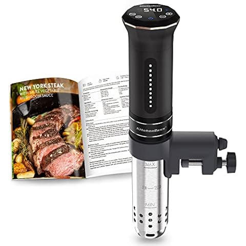 KitchenBoss Sous Vide Garer G300 Stick Präzisionskocher • Timerfunktion • 3D Zirkulation • Präziser Temperatureinstellung • IPX7 Wasserdicht • LED Touch-Display Immersion Tauchzikulator Cover