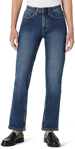Amazon Essentials Women’s High-Rise Straight Leg Jean Amazon Essentials Women’s High-Rise Straight Leg Jean