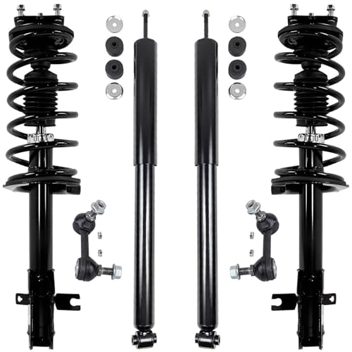 Image of Detroit Axle - Front Struts & Coil Spring Sway Bars + Rear Shock Absorbers Replacement for 2007-2010 Mazda CX-9-6pc Set