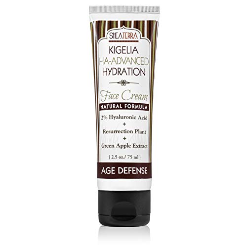 Shea Terra Kigelia Age Defense Collection - Hydration Face Cream | Natural, Anti-Aging Face Cream with Hyaluronic Acid, Resurrection plant, Shea Butter, Argan & Rosehip for Soft & Plump Skin â€“ 2.5oz