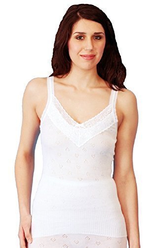 lws Ladies Thermal Sleeveless Camisole Vest Winter Underwear White, White, 14-16-picture-13