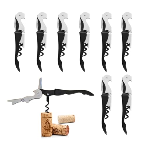 Ferizzia 8 Pezzi Cavatappi Professionali, ApribotTiglie di Vino, Cavatappi per Camerieri, Apribottiglie per Camerieri del Ristorante, Sommelier, Baristi, Bottiglia Accessori del Vino