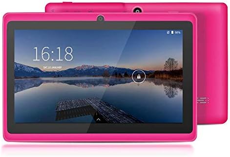 YUNTAB 7 inch Android Tablet - 1.5 Ghz Quad Core CPU, with WiFi, 1GB RAM, 8GB ROM, 1024x600 HD Touch Screen, Pre-Loaded Google Play Store & Games, Dual Camera(Pink)