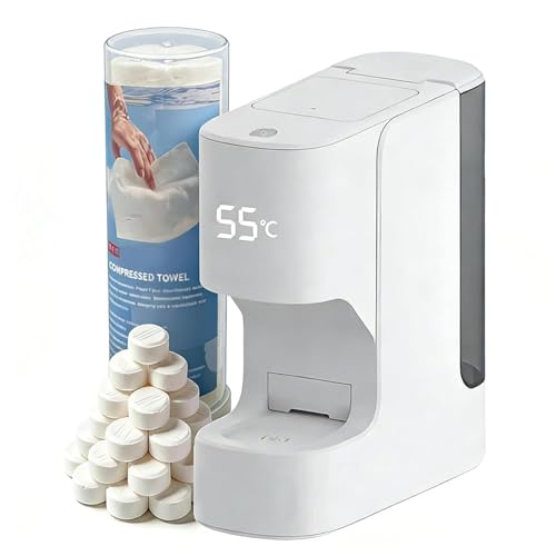 Compressed Towels for Hot Towel Warmer Machine, Disposable Cotton Face Towels, Thickened Lint-Free Compressed Towel Refills for Home Spa, Skincare, Makeup Removal, (20pcs Towel)