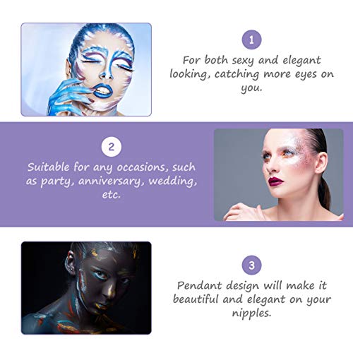 2 peças de anel de proteção falsa para mamilo sem perfuração de mamilo de neve para mulheres mamilos