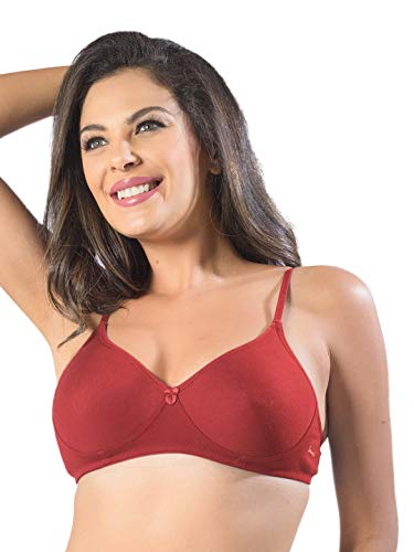 Image of SONARI Womens Non Padded Cotton Bra | Wire Free, Medium Coverage, Seamless Cups, Comfortable Polyester Cotton Blend Fabric | Adjustable Straps, Ideal for Everyday Wear - Smile