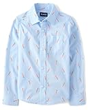 The Children's Place,Long Sleeve Poplin Button Up Shirt,XXLarge(16)