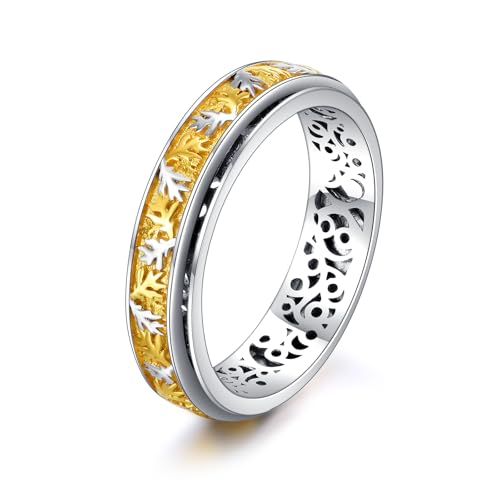 Bague anti-anxiété en argent ajustable pour apaiser le stress au quotidien