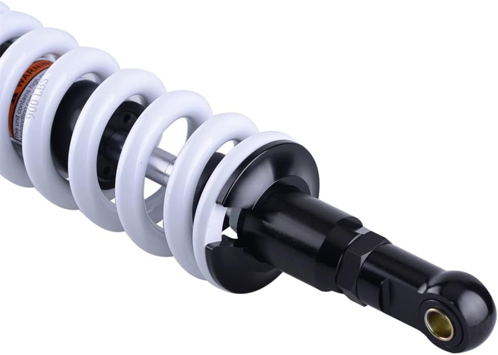 Mallofusa Motorcycle 410mm 16.14inch Air Shock Absorbers Rear Suspension Universal Fit For Kawasaki Honda Suzuki Yamaha ATV Go Kart Quad Dirt Sport Bikes Black White 1Piece