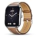 Pebble Newly Launched Royale Edge 1.93” Curved AMOLED Display Smartwatch with Always-On Display | Premium Slim Design| Rotating Crown | Bluetooth Calling | Health Suite | Premium Strap - Brown