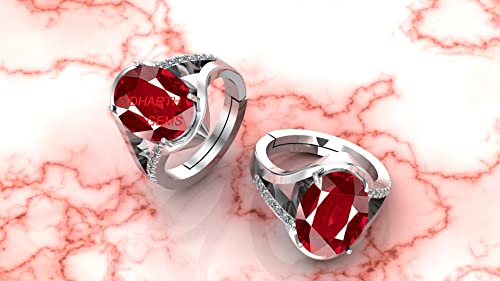 Bague réglable rubis de Birmanie ajustement parfait sans erreur de taille argent