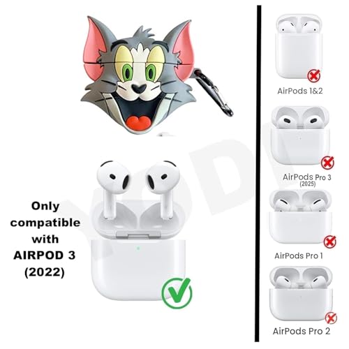Image of YODI Case Cover for Airpods Pro|Pro 2|Airpods Pro 3|Airpods 4 Pouch, Silicone Cases with Cleaner Kit 360 Drop Protection,Shock-Resistant ((Tamm Cartoon), Airpods 3 (2022))