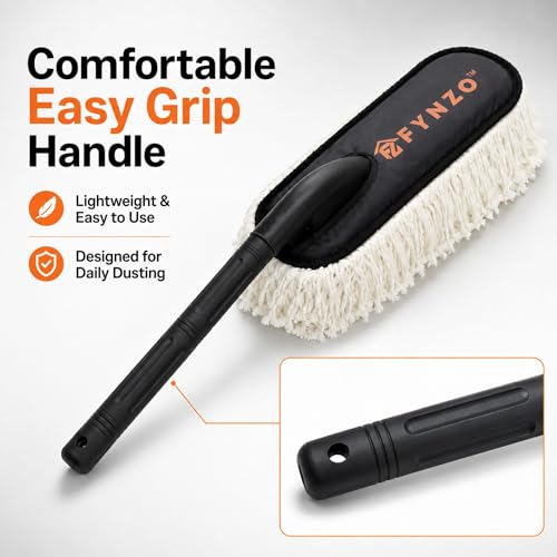Image of Magnum Car Duster | Car Cleaning Brush Exterior with Largest Wax-Infused Cotton Head | Scratch-Free Car Dust Cleaner for Cars, SUVs & Bikes | Duster for Car Cleaning with Carrying Bag