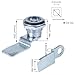 JIQI Rotating Tongue Lock 7mm Tongue Curvature, with a Square-Shaped Lock Cylinder, for Industrial Electric Boxes.