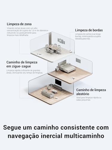 Dreame E10 robô aspirador e passa pano 2 em 1, sucção 4500 Pa, caixa de pó 330 ml, água 245 ml, limpeza de carpetes, autonomia 170 min, antiqueda, app e voz Alexa/Google/Siri, bivolt - Imagem 3