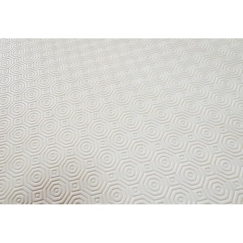 Soleil d'ocre, sous Nappe uni Rectangle, PVC, Blanc, 140x200 cm