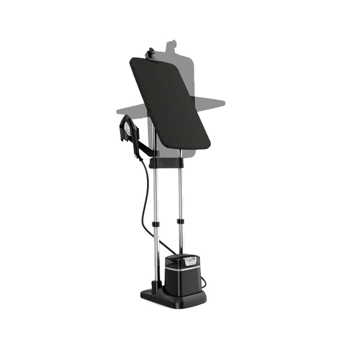 Rowenta QR1510 IXEO + Ferro da Stiro Verticale con Caldaia ad Alta Pressione e Asse Integrato a 3 Posizioni, Stiratrice Verticale a Vapore Sanificante, Potente e Versatile, 5 Bar, 2980 W, 1 L