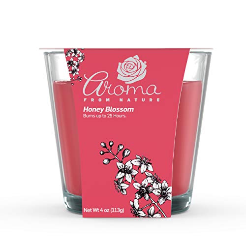 Aroma From Nature Honey Blossom 4 Oz Airecare Scented Candle - 1 Pack - Aromatherapy Candles - Home Fragrance - Apothecary Glass With Single Wick #TOP3
