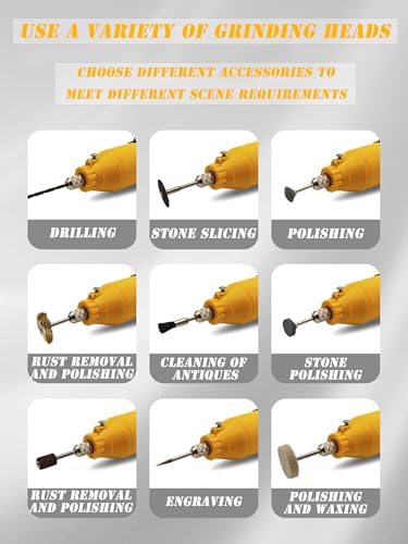 Engraving Pen, Electric Micro Engraving Pen Tool Kit with 60 Accessories Versatile Craft Engraving Tool Kit,Portable DIY Rotary Engraver for Jewelry Wood Glass Stone Carving - Image 9