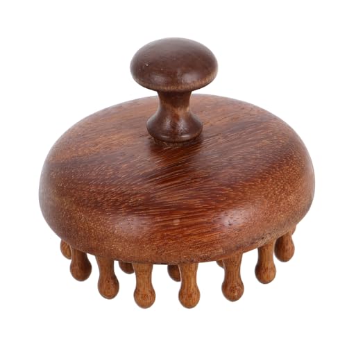 NIYANGLE peine meridiano de madera peine de masaje de madera Herramienta de masaje en el cuero cabelludo Peine de masaje en cuero cabelludo peine de gua sha de madera Marrón claro