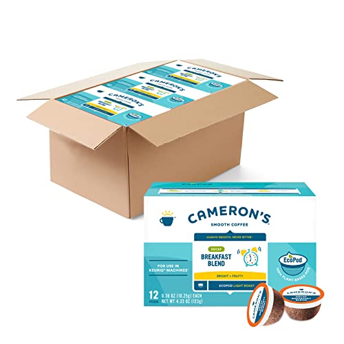 Cameron's Coffee Single Serve Pods, Decaf Breakfast Blend, 12 Count (Pack Of 6) #TOP25