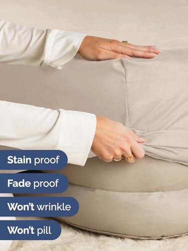 Image of Extra Deep Split King Fitted Sheet - Single Fitted Sheet Only - Wheat | Easily Fits 18 inch to 24 inch Mattress, Soft, Wrinkle Free, Breathable & Comfy, Extra Deep Pockets Hotel Luxury Fitted Sheet