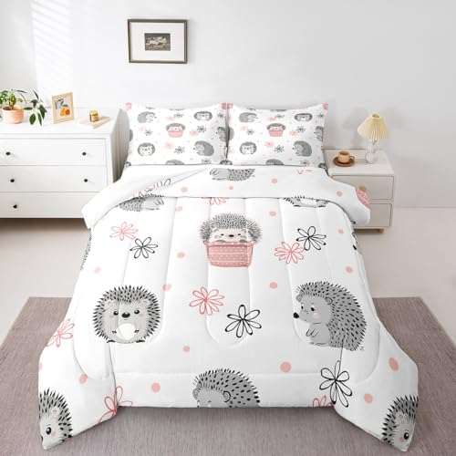 Hedgehog Bedding Set Kids Cute Hedgehog Comforter Set for