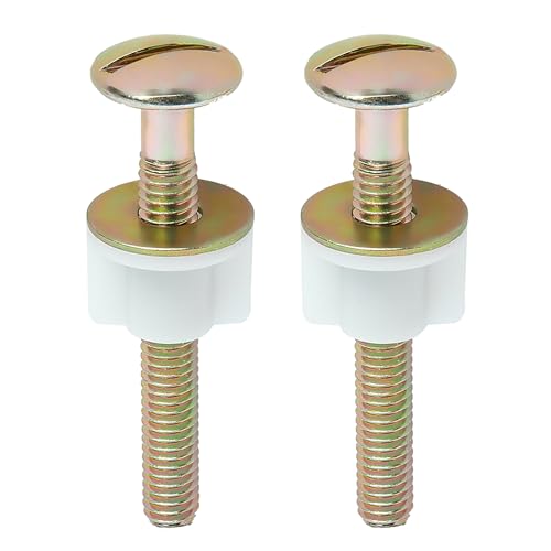 Universal Toilet Seat Bolts and Screws Replacement Kit, Heavy Duty Metal Fasteners with Plastic Nuts and Washers for Top Mount Toilet Seat Hinges, Compatible with Kohler, TOTO, American Standard